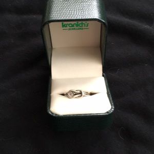 Diamond knot ring, size 8